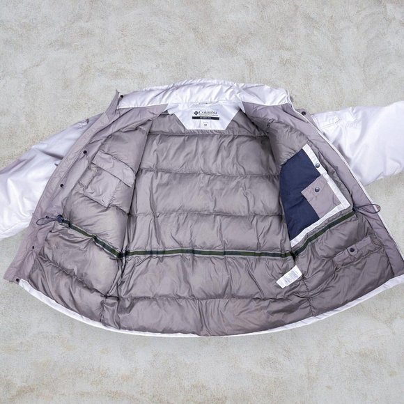 Columbia Puffer Jacket White Down Fill Mens XL - Picture 3 of 8